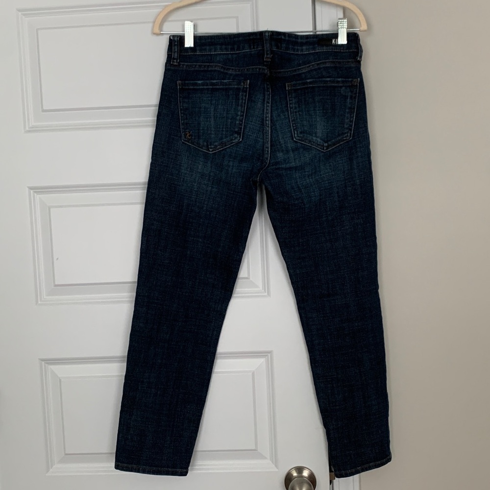 Kut from the Kloth Women’s Catherine Ankle Straight Leg Jeans - Dark Indigo - Picture 4 of 5
